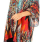 Stylish Rhinestone Lace-Up V-Neck Women's Caftan Poncho Cover-Up by Sakkas Aymee