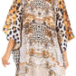 Stylish Rhinestone Lace-Up V-Neck Women's Caftan Poncho Cover-Up by Sakkas Aymee