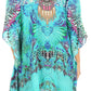 Stylish Rhinestone Lace-Up V-Neck Women's Caftan Poncho Cover-Up by Sakkas Aymee