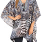 Stylish Rhinestone Lace-Up V-Neck Women's Caftan Poncho Cover-Up by Sakkas Aymee