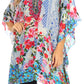 Stylish Rhinestone Lace-Up V-Neck Women's Caftan Poncho Cover-Up by Sakkas Aymee