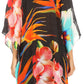 Stylish Rhinestone Lace-Up V-Neck Women's Caftan Poncho Cover-Up by Sakkas Aymee