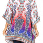 Stylish Rhinestone Lace-Up V-Neck Women's Caftan Poncho Cover-Up by Sakkas Aymee