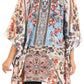 Stylish Rhinestone Lace-Up V-Neck Women's Caftan Poncho Cover-Up by Sakkas Aymee
