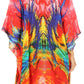 Stylish Rhinestone Lace-Up V-Neck Women's Caftan Poncho Cover-Up by Sakkas Aymee