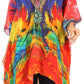 Stylish Rhinestone Lace-Up V-Neck Women's Caftan Poncho Cover-Up by Sakkas Aymee