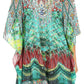 Stylish Rhinestone Lace-Up V-Neck Women's Caftan Poncho Cover-Up by Sakkas Aymee