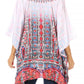 Stylish Rhinestone Lace-Up V-Neck Women's Caftan Poncho Cover-Up by Sakkas Aymee