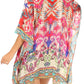 Stylish Rhinestone Lace-Up V-Neck Women's Caftan Poncho Cover-Up by Sakkas Aymee