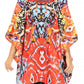 Stylish Rhinestone Lace-Up V-Neck Women's Caftan Poncho Cover-Up by Sakkas Aymee