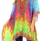 Stylish Rhinestone Lace-Up V-Neck Women's Caftan Poncho Cover-Up by Sakkas Aymee