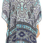 Stylish Rhinestone Lace-Up V-Neck Women's Caftan Poncho Cover-Up by Sakkas Aymee