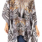 Stylish Rhinestone Lace-Up V-Neck Women's Caftan Poncho Cover-Up by Sakkas Aymee