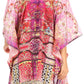 Stylish Rhinestone Lace-Up V-Neck Women's Caftan Poncho Cover-Up by Sakkas Aymee