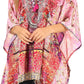 Stylish Rhinestone Lace-Up V-Neck Women's Caftan Poncho Cover-Up by Sakkas Aymee