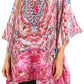 Stylish Rhinestone Lace-Up V-Neck Women's Caftan Poncho Cover-Up by Sakkas Aymee