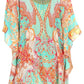 Stylish Rhinestone Lace-Up V-Neck Women's Caftan Poncho Cover-Up by Sakkas Aymee