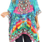 Stylish Rhinestone Lace-Up V-Neck Women's Caftan Poncho Cover-Up by Sakkas Aymee