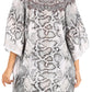 Stylish Rhinestone Lace-Up V-Neck Women's Caftan Poncho Cover-Up by Sakkas Aymee