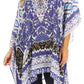 Stylish Rhinestone Lace-Up V-Neck Women's Caftan Poncho Cover-Up by Sakkas Aymee