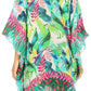 Stylish Rhinestone Lace-Up V-Neck Women's Caftan Poncho Cover-Up by Sakkas Aymee