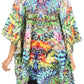 Stylish Rhinestone Lace-Up V-Neck Women's Caftan Poncho Cover-Up by Sakkas Aymee