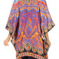 Stylish Rhinestone Lace-Up V-Neck Women's Caftan Poncho Cover-Up by Sakkas Aymee