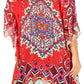 Stylish Rhinestone Lace-Up V-Neck Women's Caftan Poncho Cover-Up by Sakkas Aymee