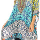Stylish Rhinestone Lace-Up V-Neck Women's Caftan Poncho Cover-Up by Sakkas Aymee