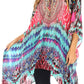 Stylish Rhinestone Lace-Up V-Neck Women's Caftan Poncho Cover-Up by Sakkas Aymee