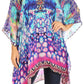 Stylish Rhinestone Lace-Up V-Neck Women's Caftan Poncho Cover-Up by Sakkas Aymee