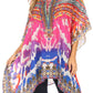 Stylish Rhinestone Lace-Up V-Neck Women's Caftan Poncho Cover-Up by Sakkas Aymee
