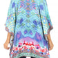 Stylish Rhinestone Lace-Up V-Neck Women's Caftan Poncho Cover-Up by Sakkas Aymee