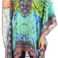 Stylish Rhinestone Lace-Up V-Neck Women's Caftan Poncho Cover-Up by Sakkas Aymee