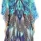 Stylish Rhinestone Lace-Up V-Neck Women's Caftan Poncho Cover-Up by Sakkas Aymee