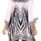 Stylish Rhinestone Lace-Up V-Neck Women's Caftan Poncho Cover-Up by Sakkas Aymee