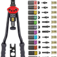 16" Rivet Nut Gun Kit Nut Sert Rivnut Tool With 15pcs Metric and UNC Mandrels