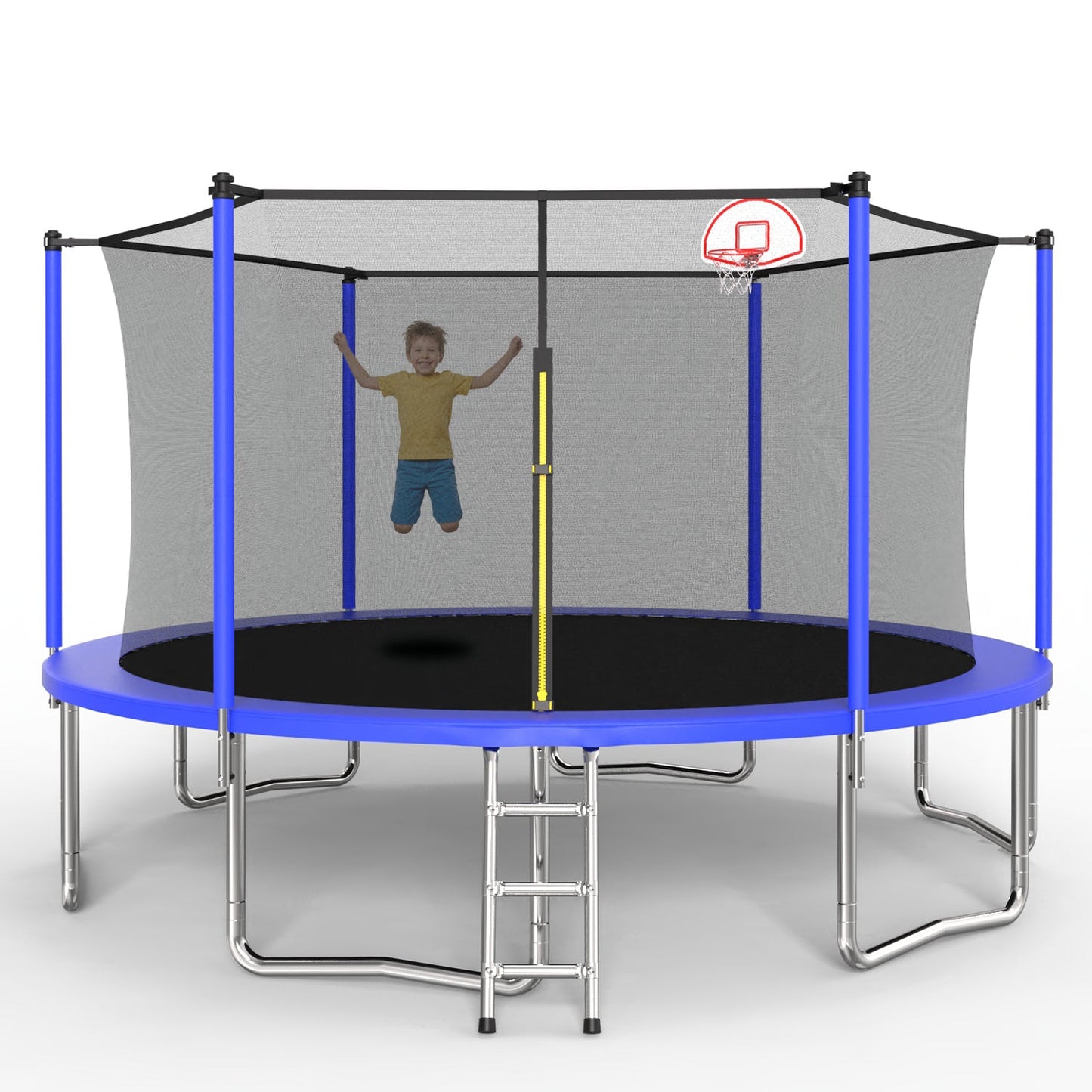 14FT Kids Trampoline with Safety Enclosure Net