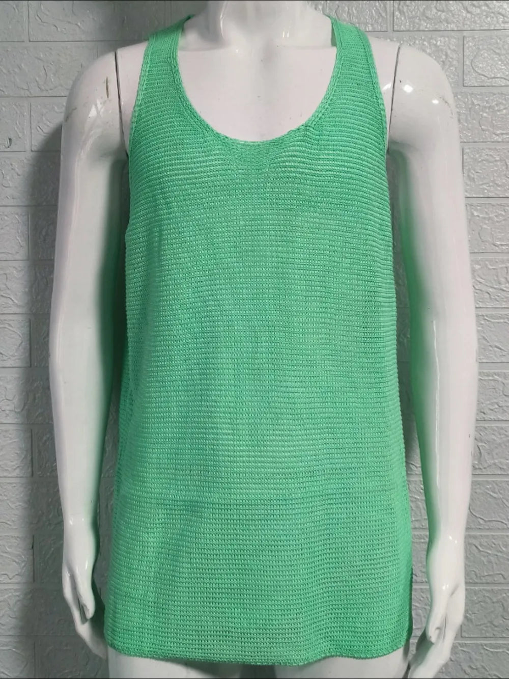 Men's Plus Size Scoop Neck Knit Tank Top