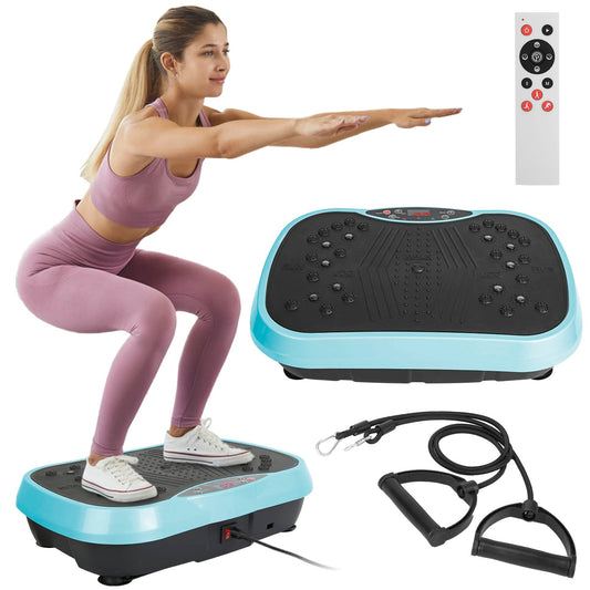 Vibration Exercise Machine with Resistance Bands and Remote Control
