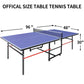 8ft Mid-Size Table Tennis Table Set