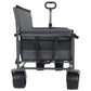 3-in-1 Convertible Folding Wagon Cart with Bench Seat & Storage