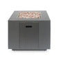 33" Outdoor Iron Square Propane Fire Pit