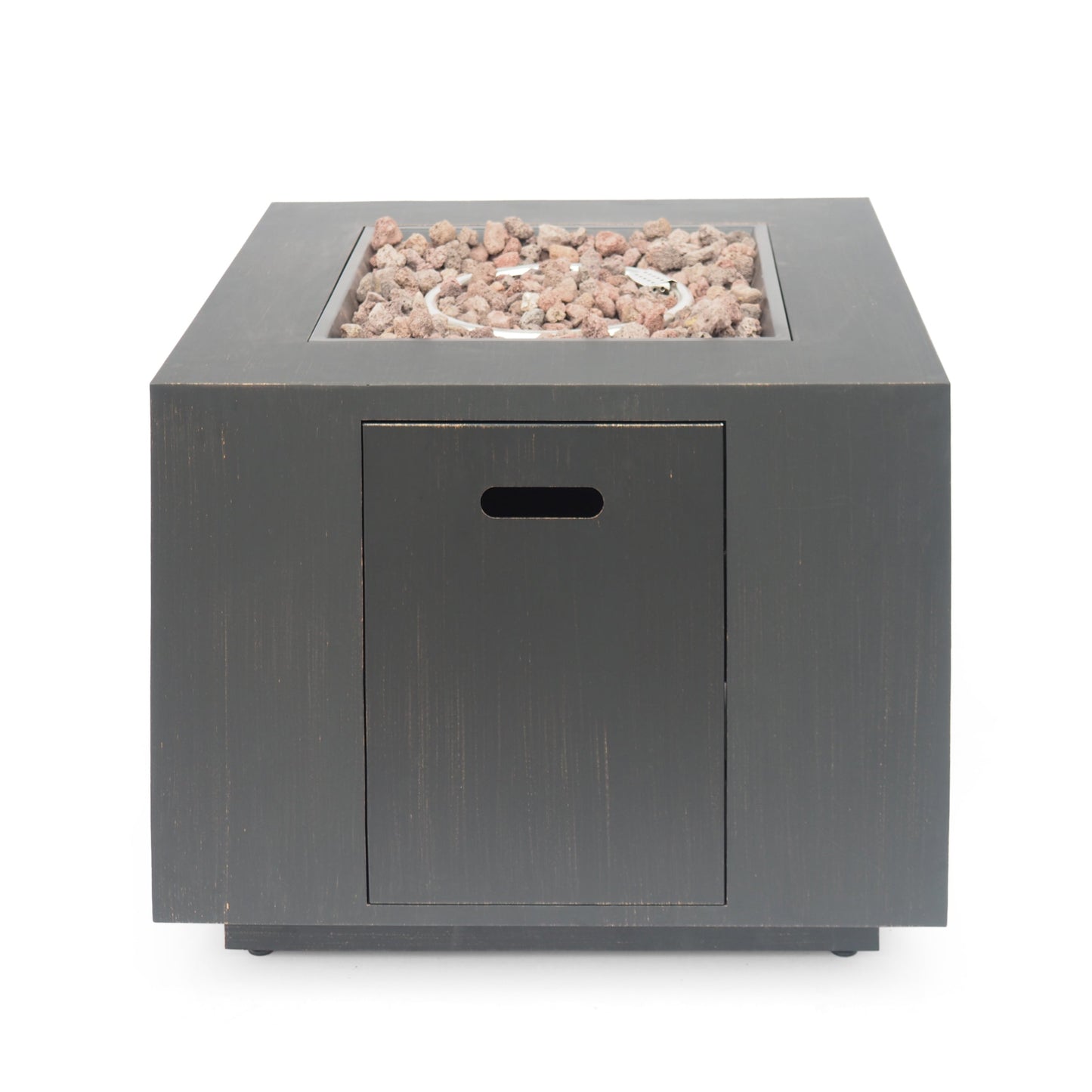 33" Outdoor Iron Square Propane Fire Pit