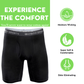 Men's 6" Inseam Bamboo Rayon Boxer Briefs - 4 Pack