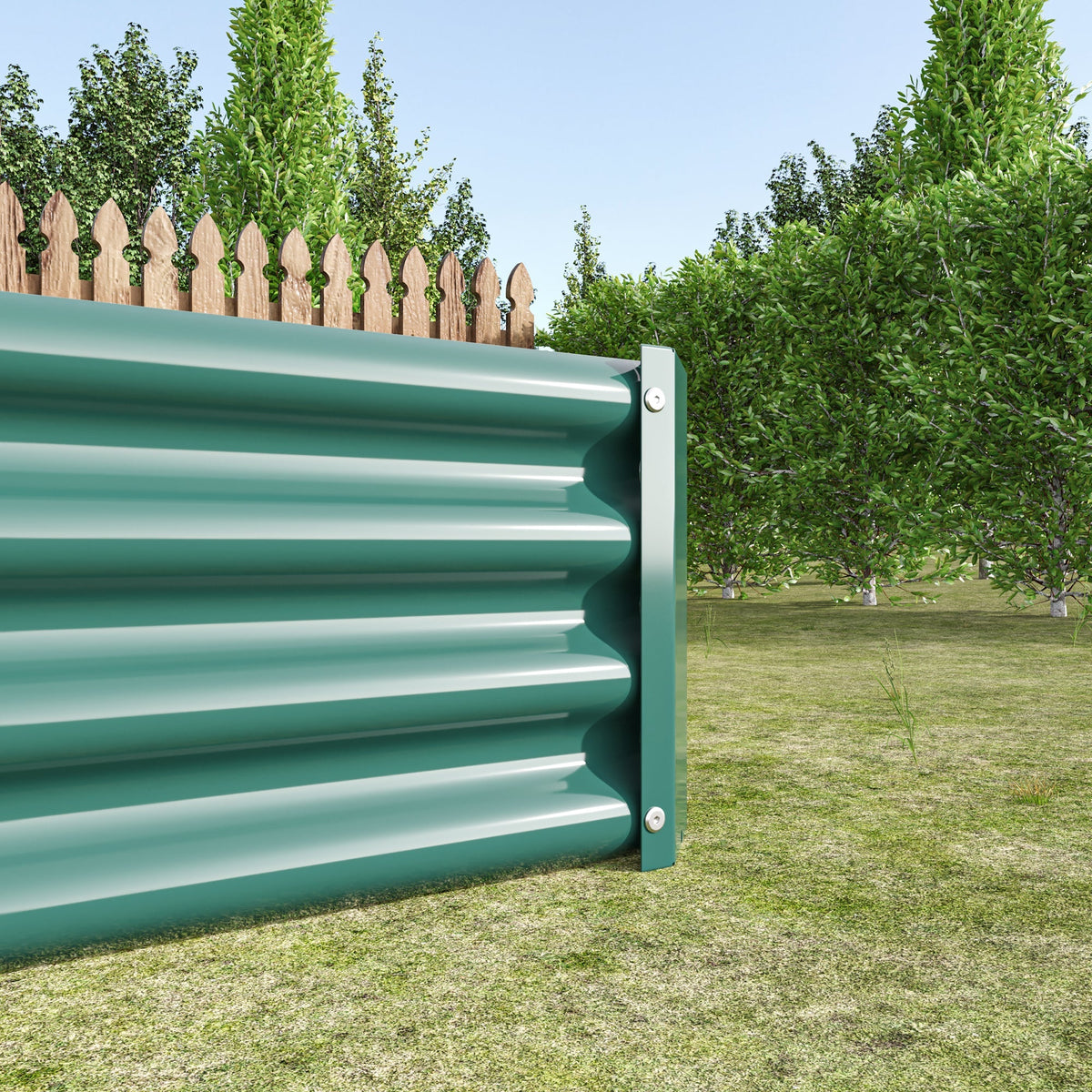 Metal Raised Garden Bed Kit with Anti-Rust Coating - Silver
