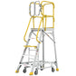 5 Step 375lbs Aluminum Rolling Platform Ladder