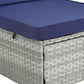 Outdoor Sofa Pe Rattan Furniture Deck Chair - Gray