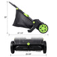 Hand Push Lawn Sweeper - 21 Inch Leaf & Grass Collector