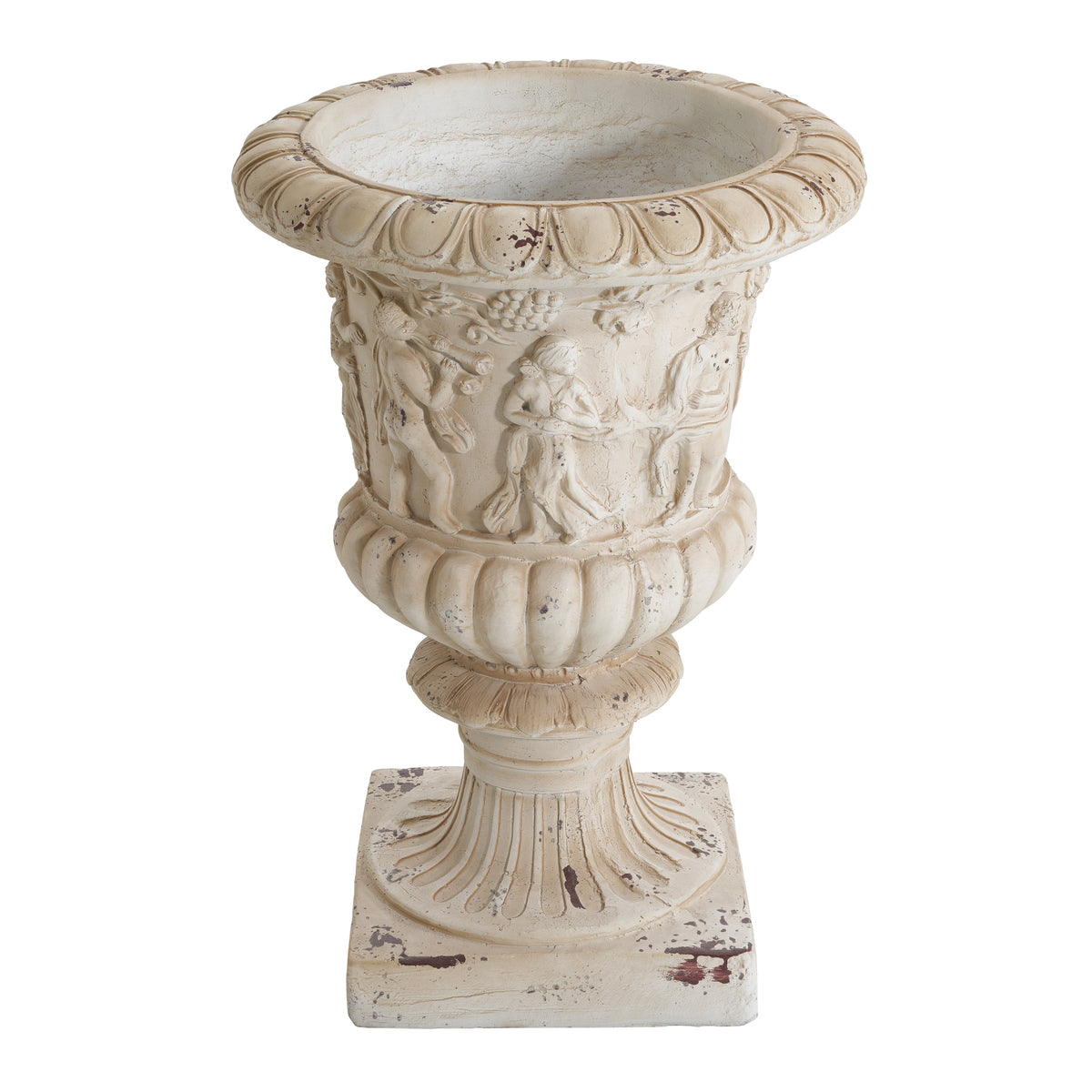 Garden Urn, Antique White, 27" H